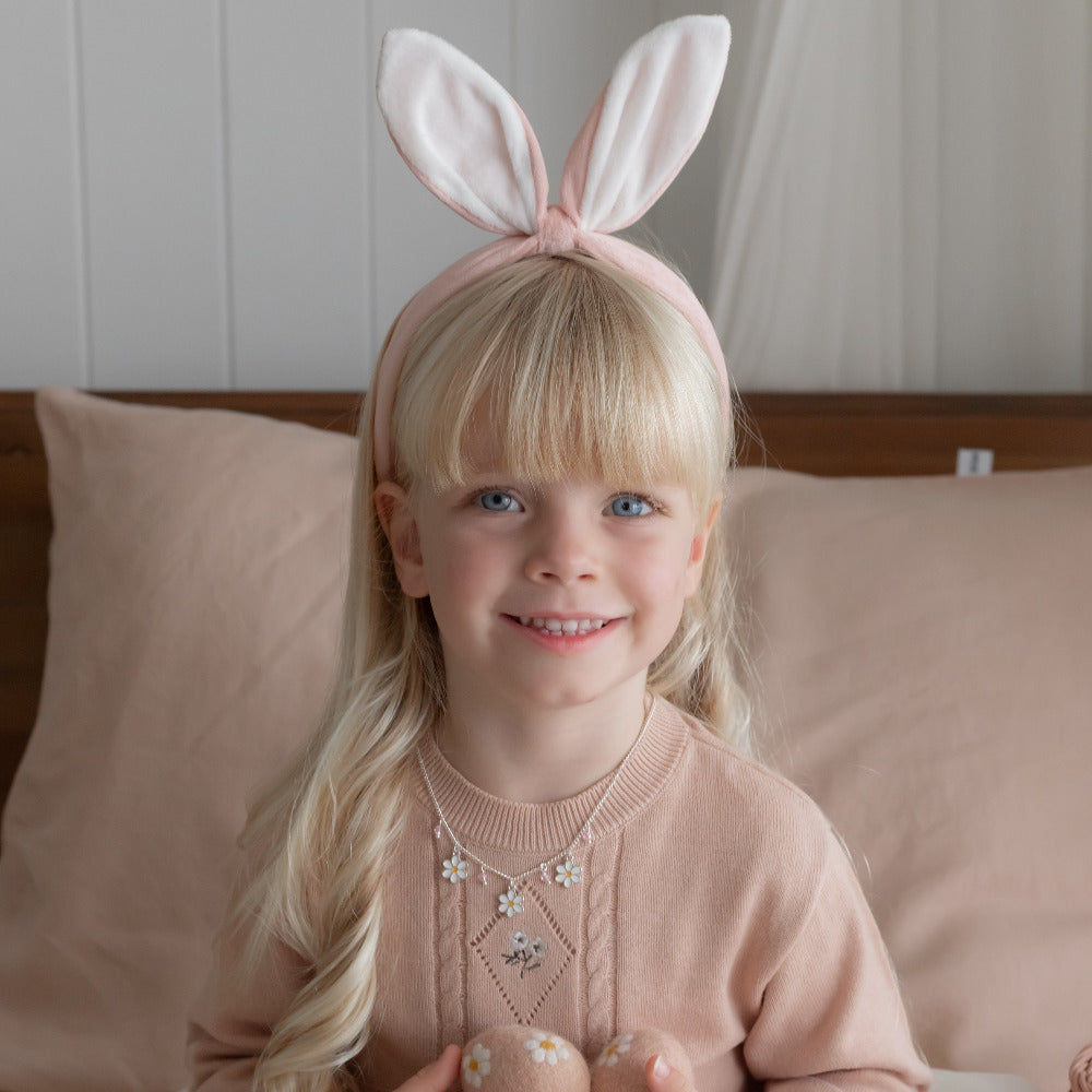 Pink Velvet Bunny Headband
