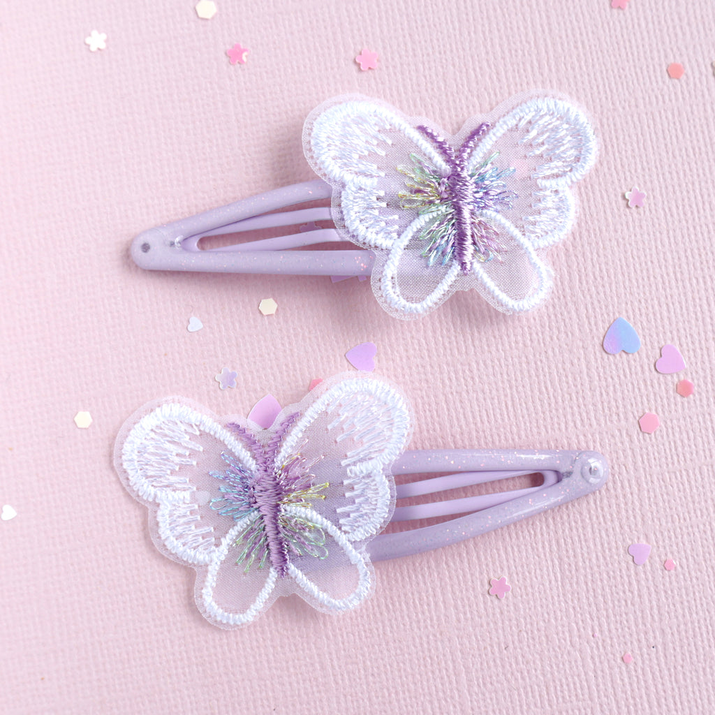 Flutter By Butterfly Purple Clips